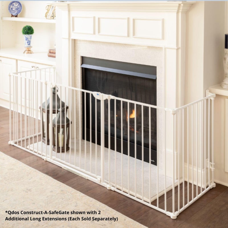 Qdos Safety Construct-A-SafeGate Long Extension | White | Extra 23.5" Section for Qdos Safety Construct-A-SafeGate - Use to create extra-large or freestanding baby gates - Image 2